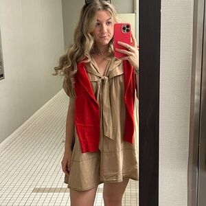 Pilcro Tan mini dress